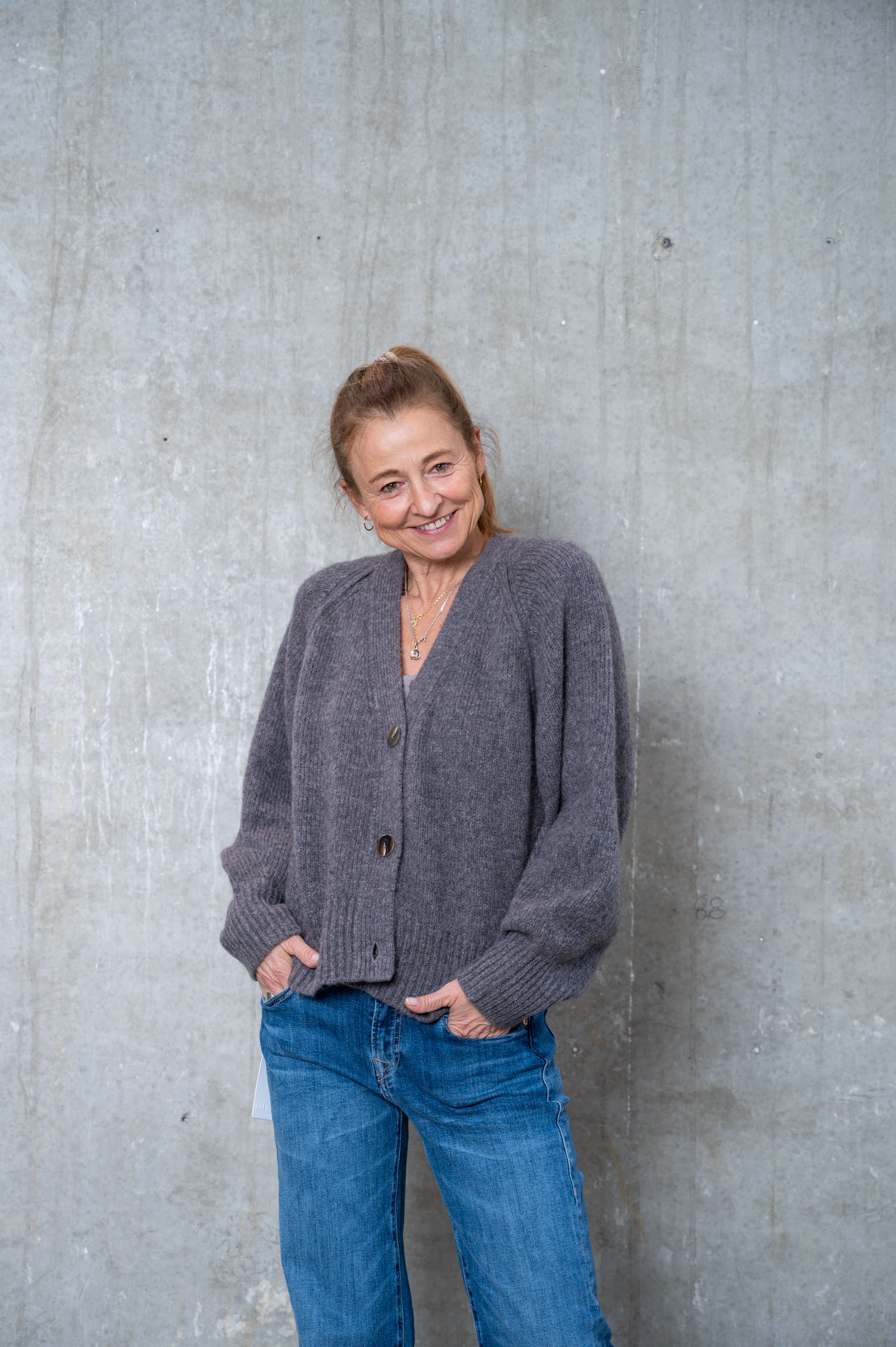HANDMADE Cardigan taupe