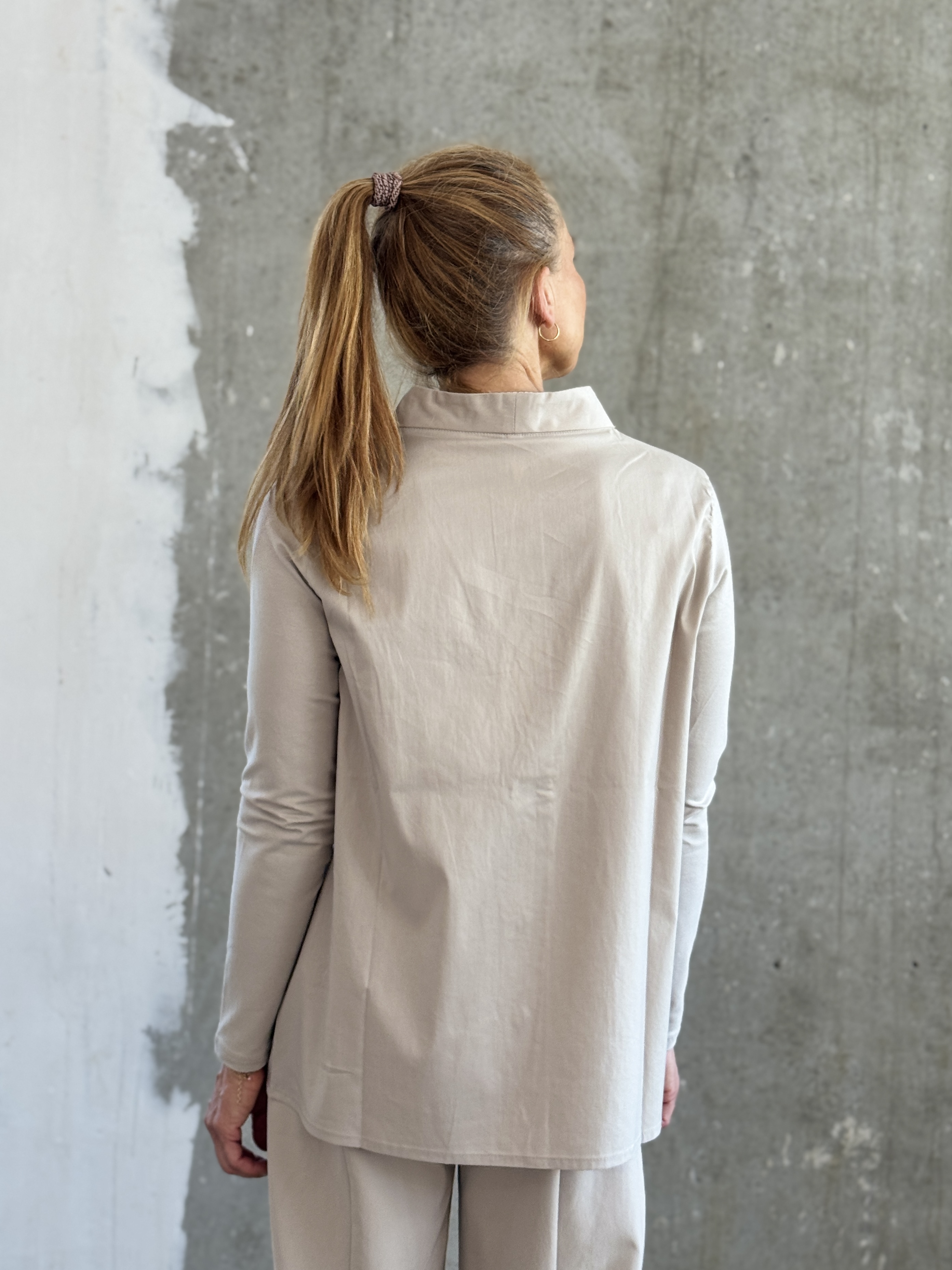 ANIA SCHIERHOLT Bluse 3337/42 white & muschel 