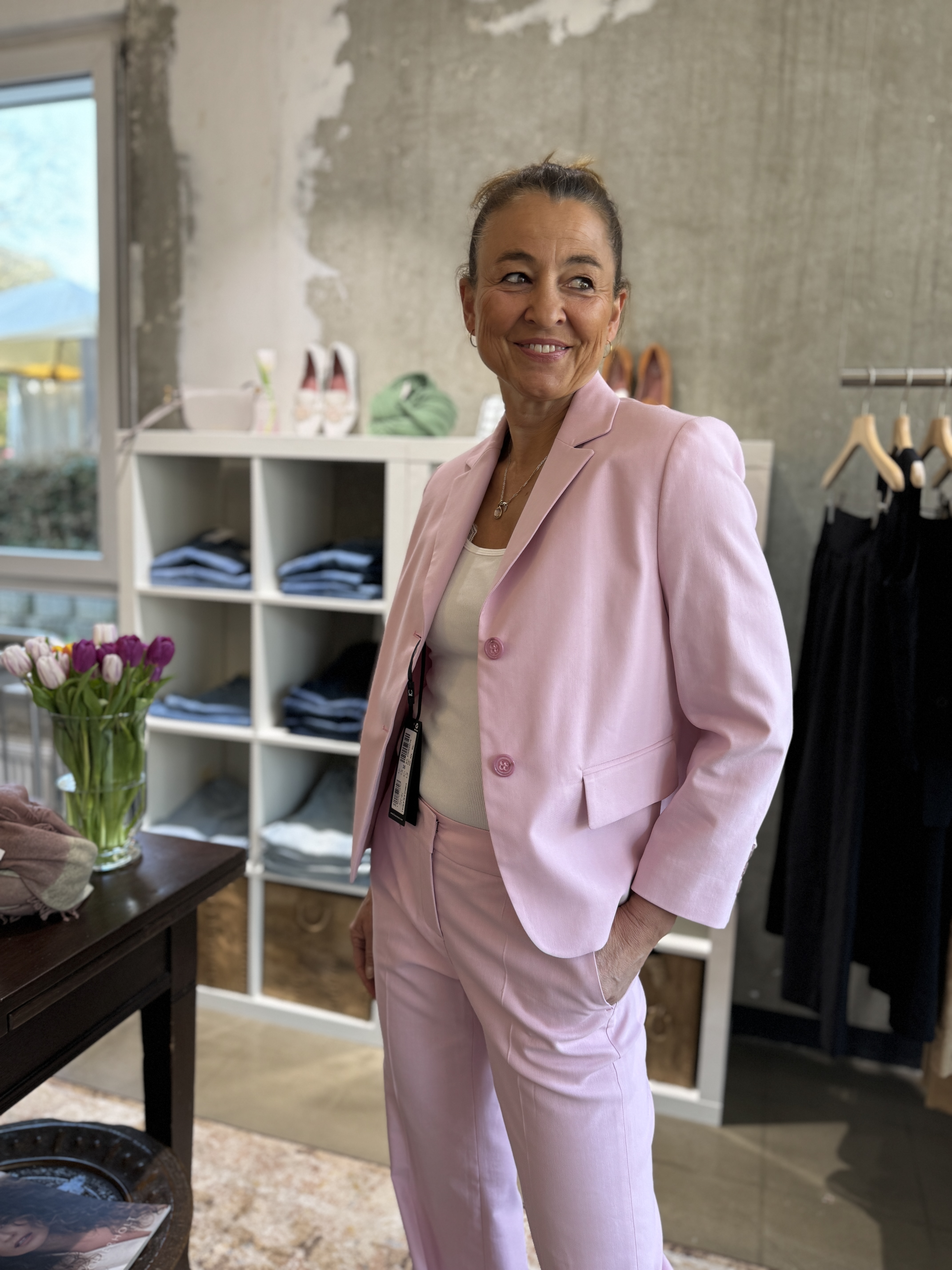 LUISA CERANO TWILL BLAZER fresh rose
