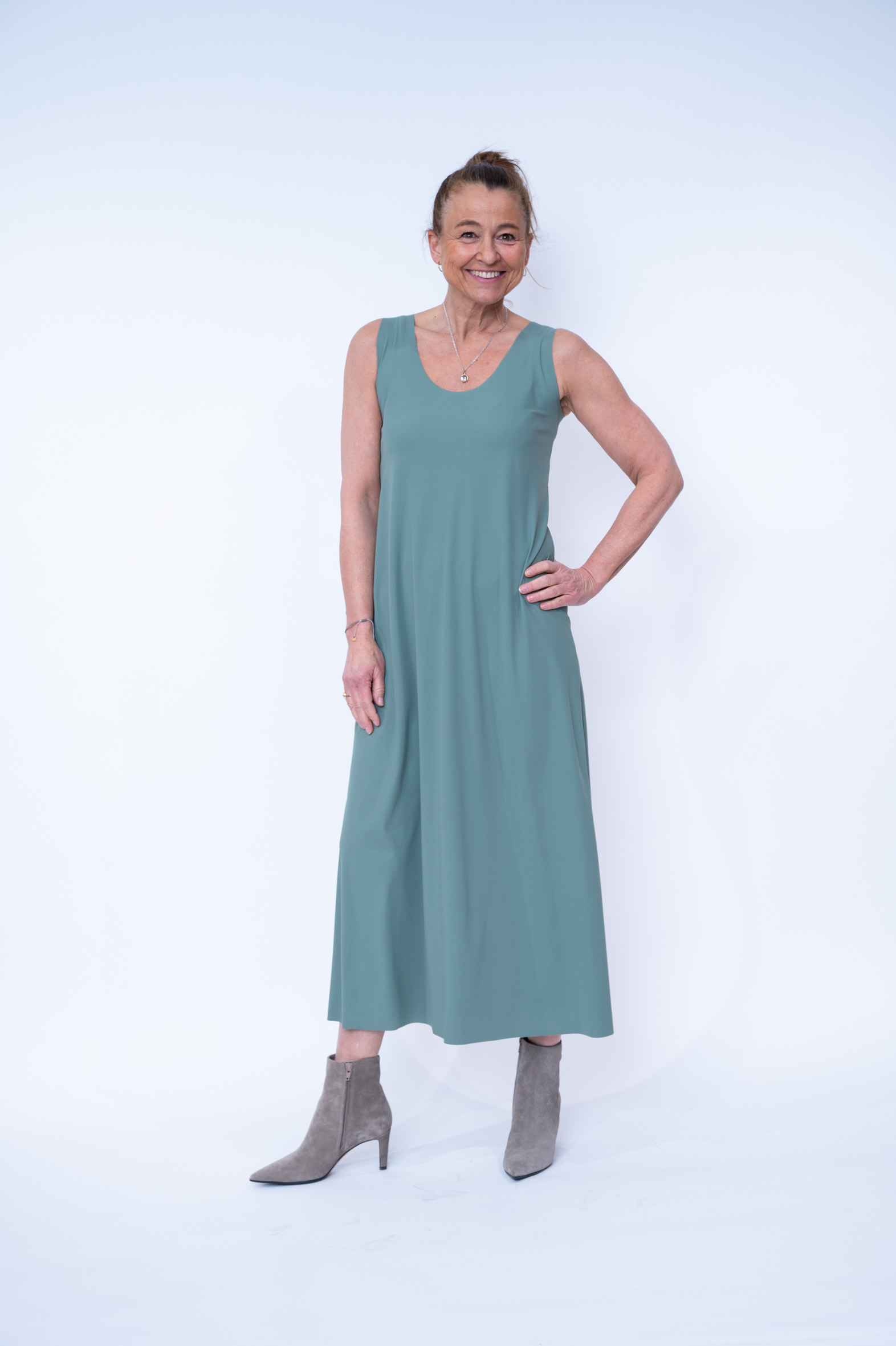 Sassenbach_Style Kleid LORE salbei & leo blau