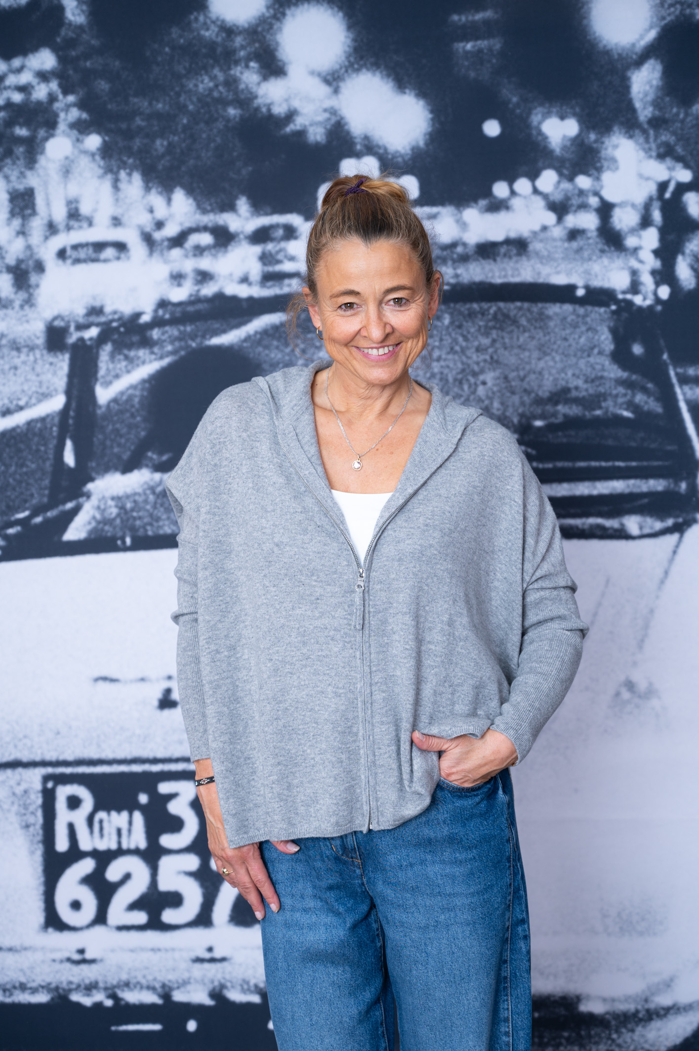 ABSOLUT CASHMERE Cardigan mit Zip "LEEDS" light heather grey & black