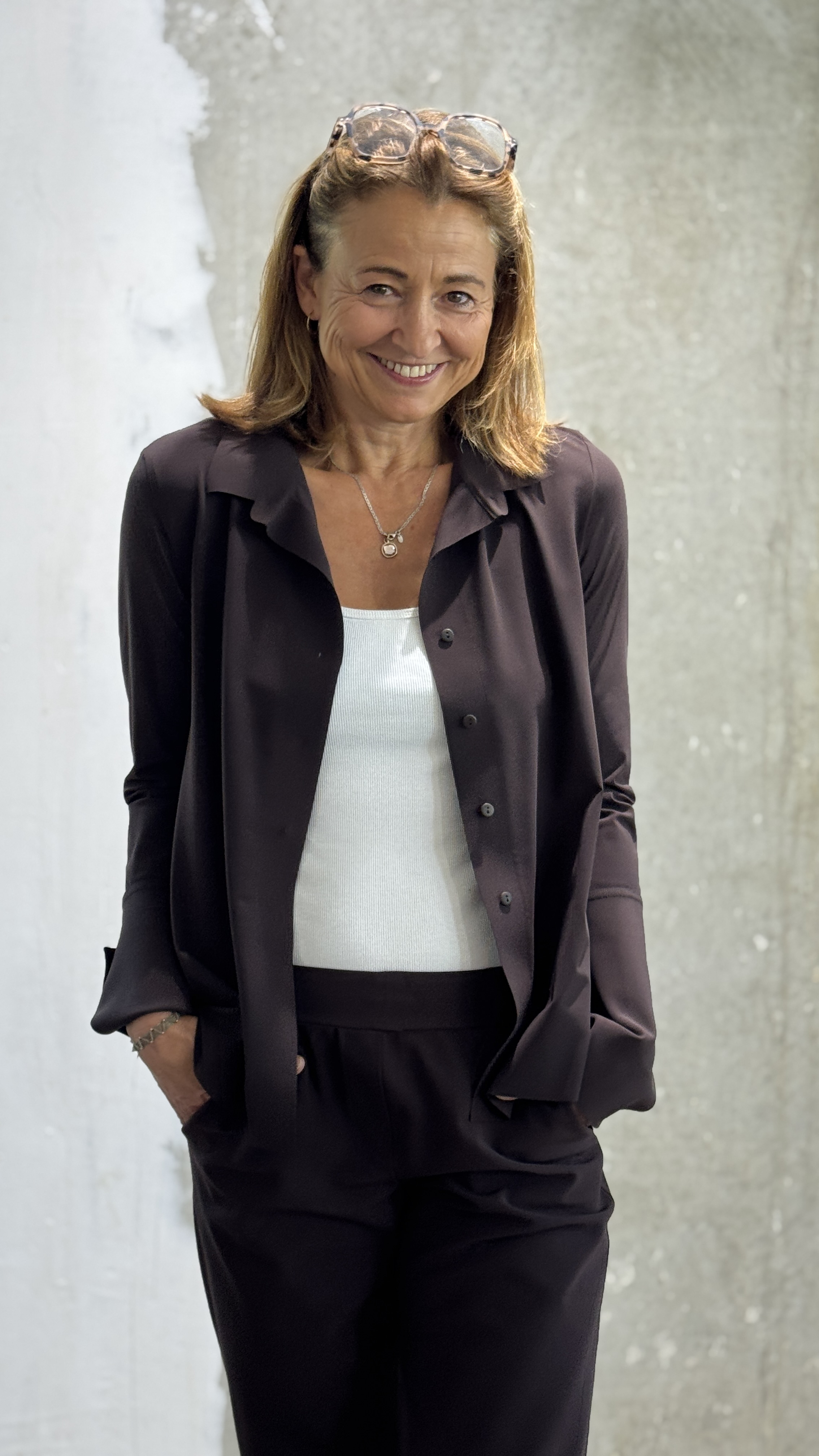 SASSENBACH_STYLE Bluse NIKA schwarz & schoko