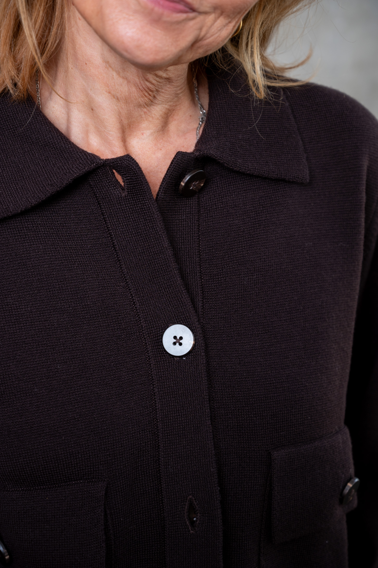 HANDMADE Cardigan braun (black chocolate)