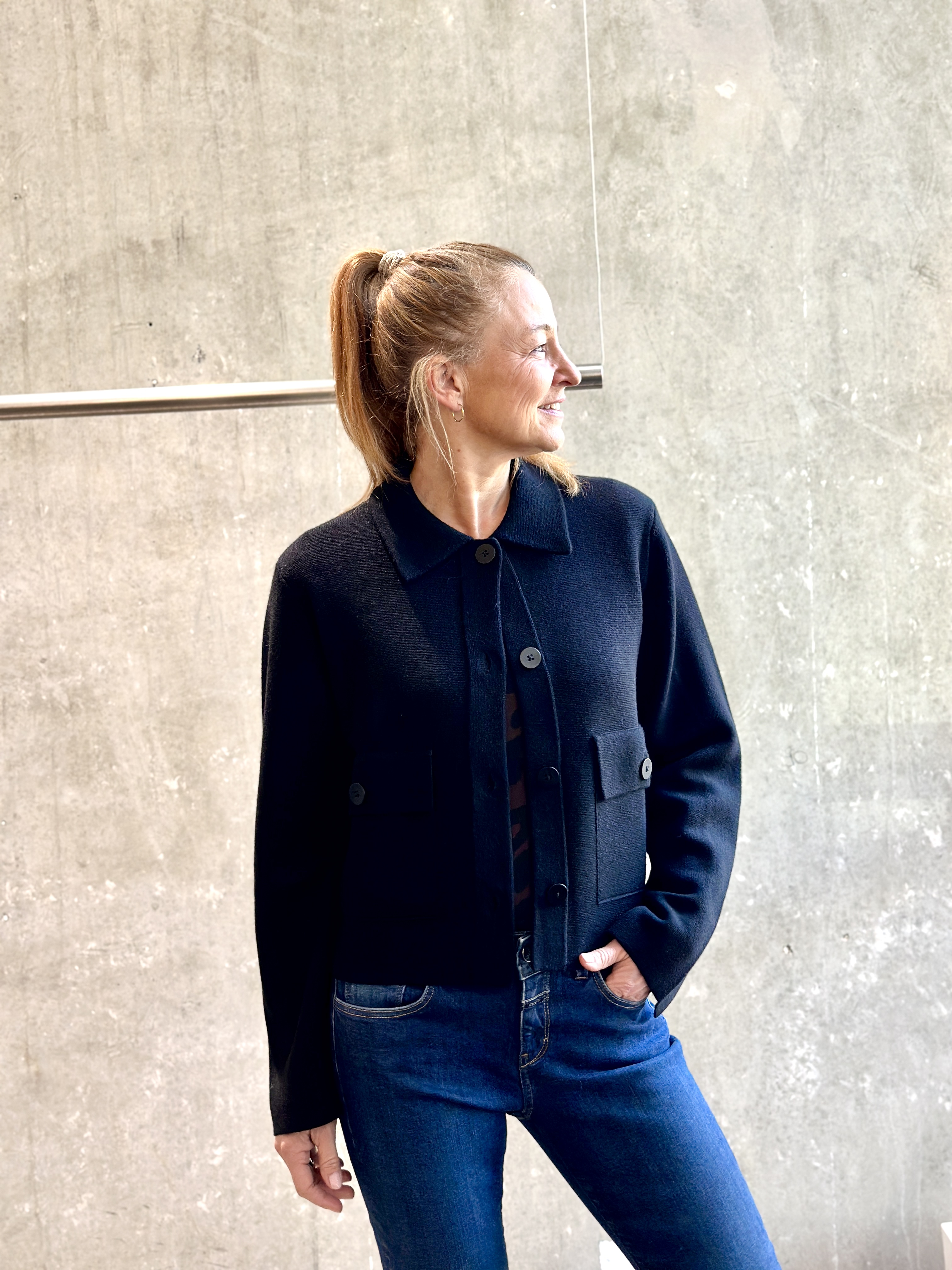 HANDMADE Cardigan/Pullover black