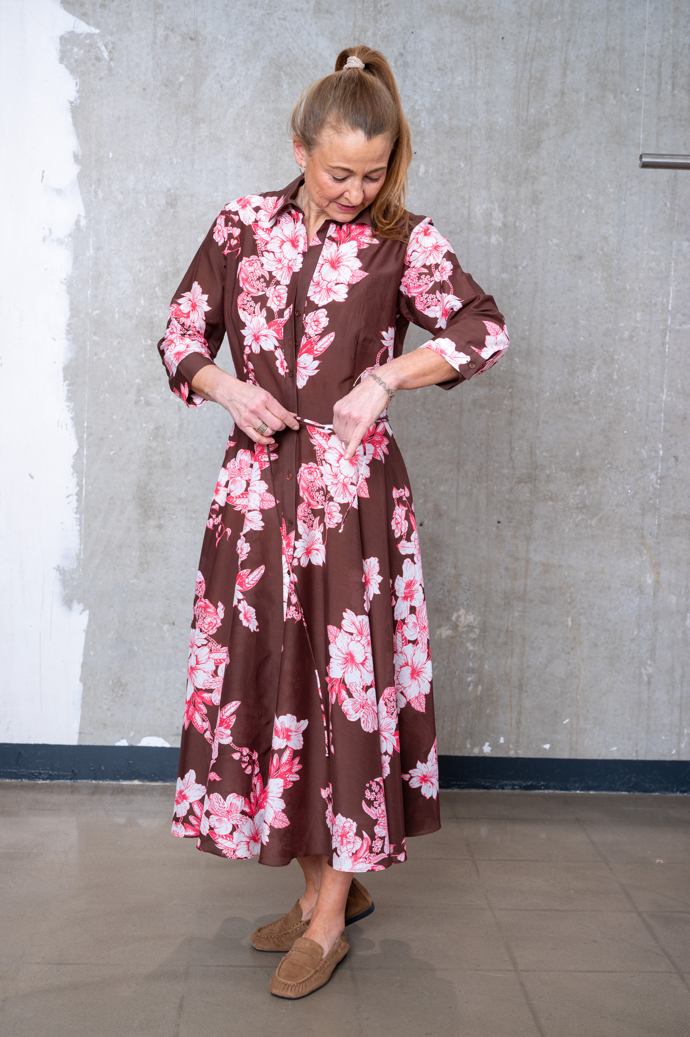 FLOER Kleid ISA braun