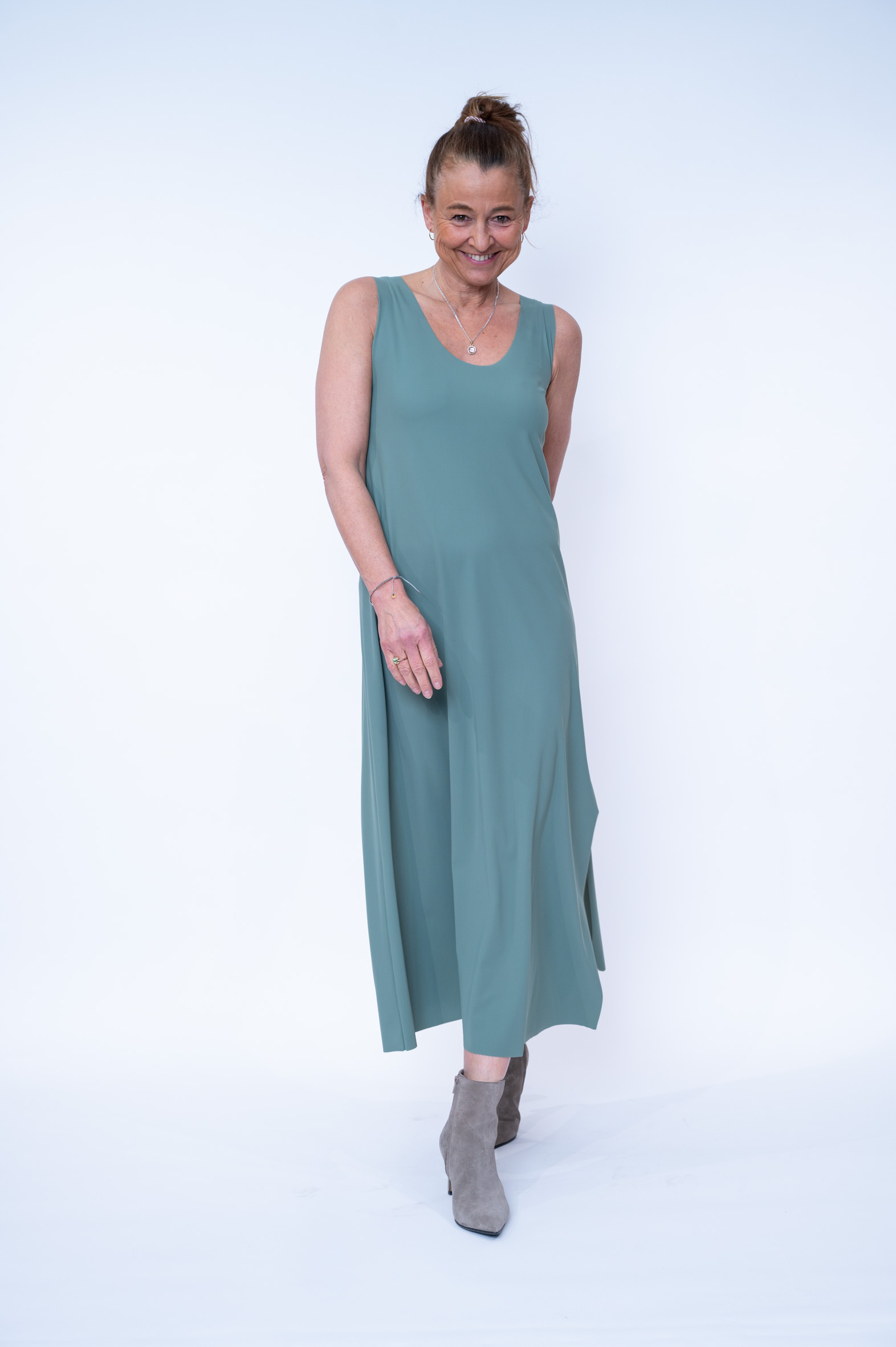 Sassenbach_Style Kleid LORE salbei & leo blau