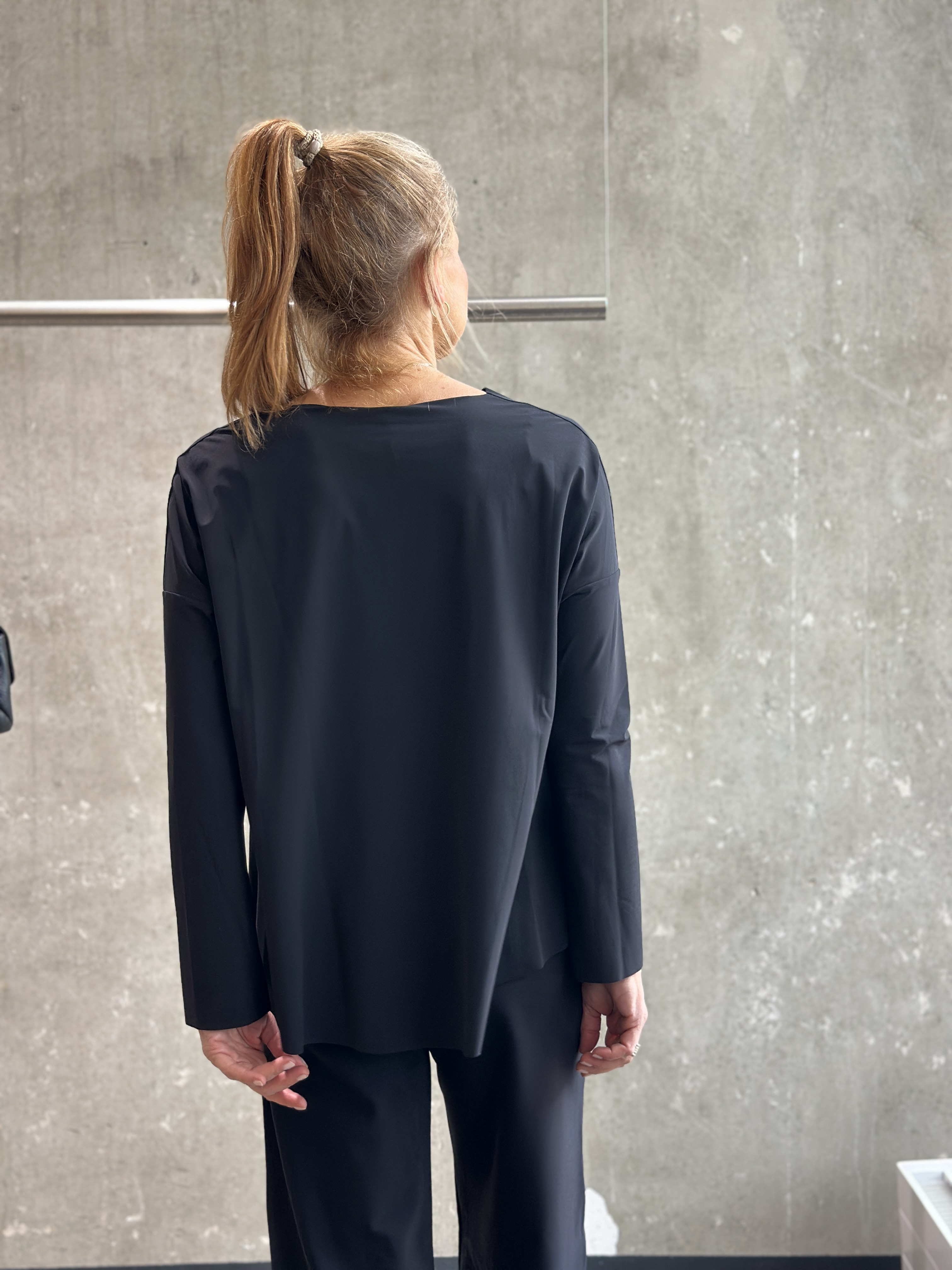 SASSENBACH Style Bluse  LUNATE schwarz & blau (342)