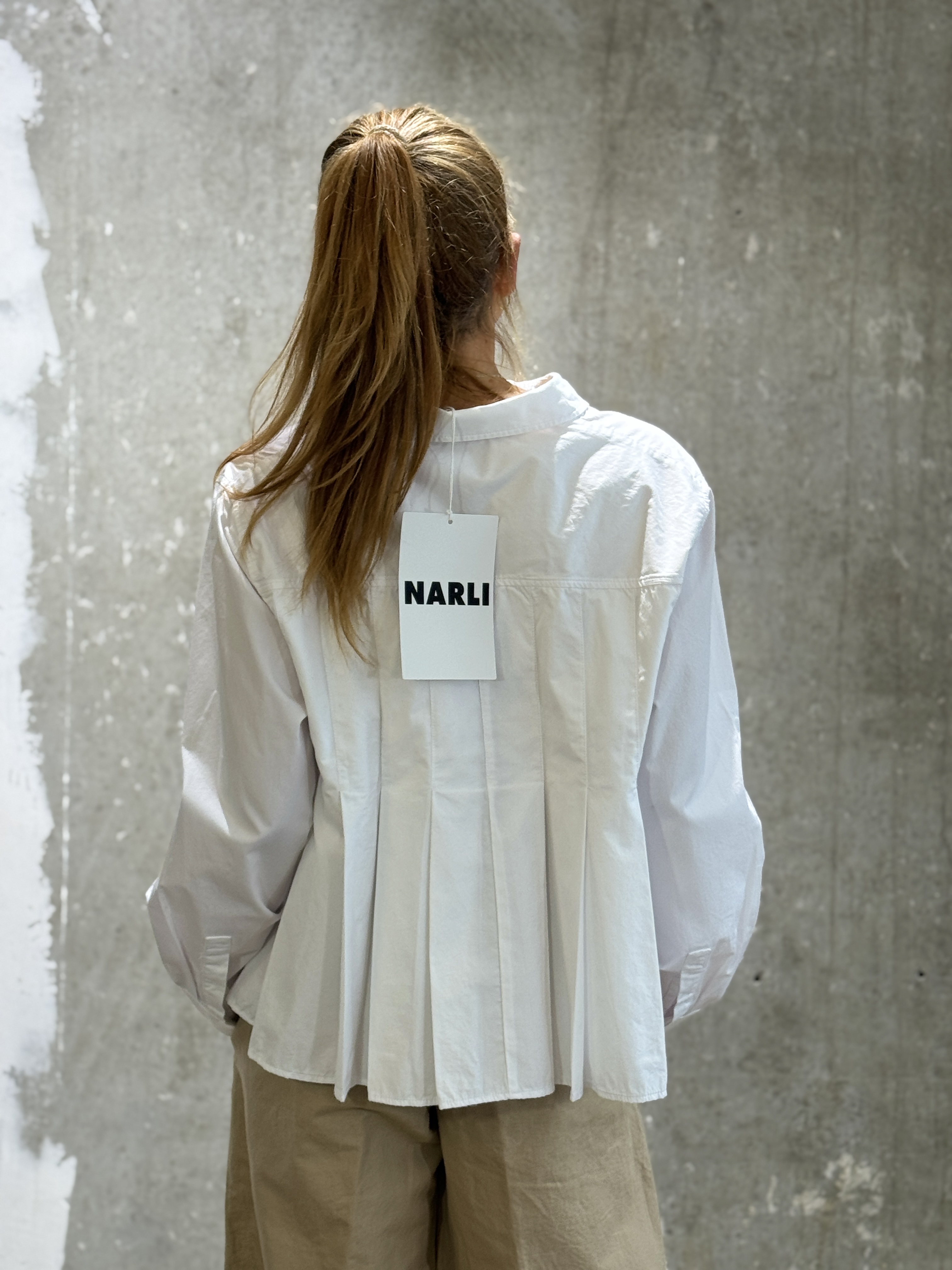 NARLI  Plisee-Bluse in 3 Farben