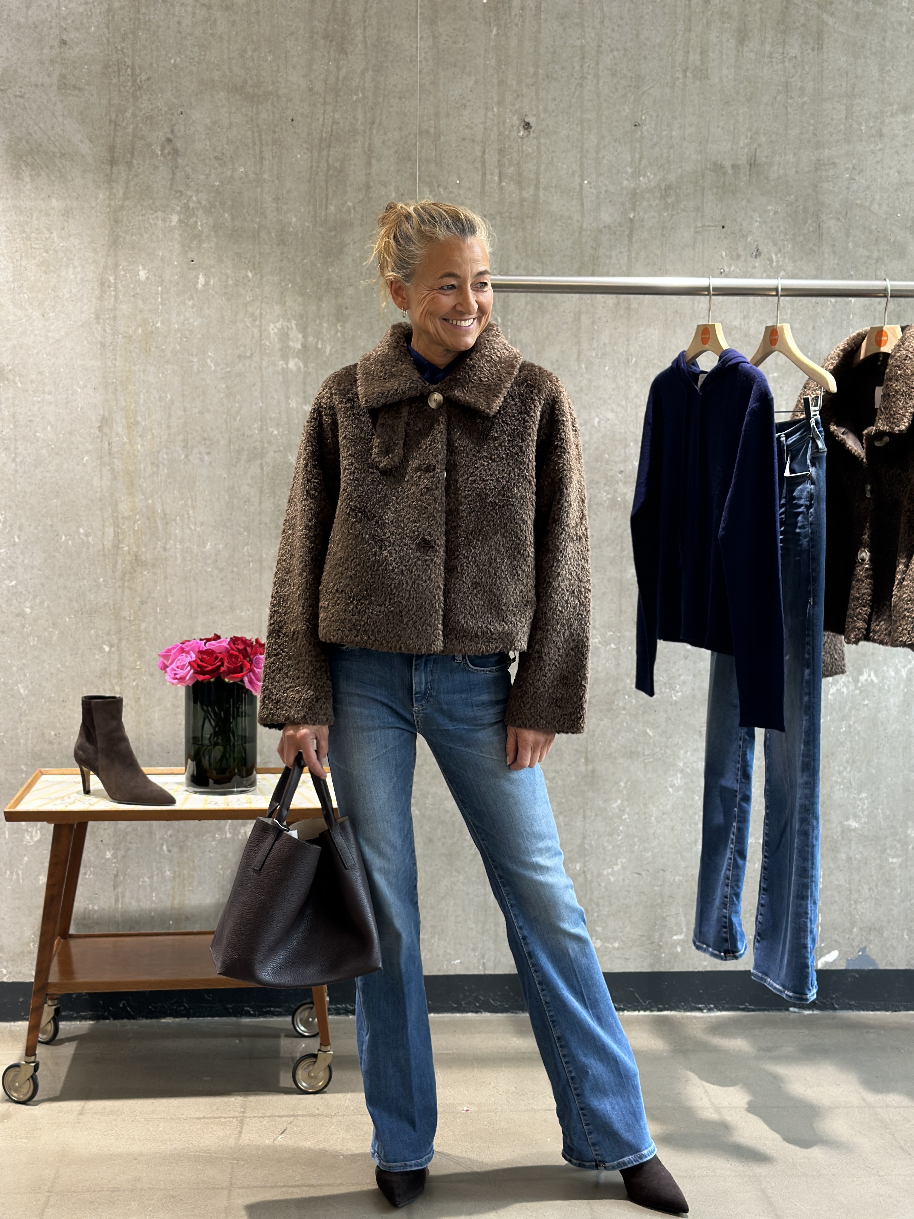 PRIDE TO BE Maerden Fur Jacke HELI brown & rose PRIDE TO BE Maerden Fur Jacke HELI brown & rose