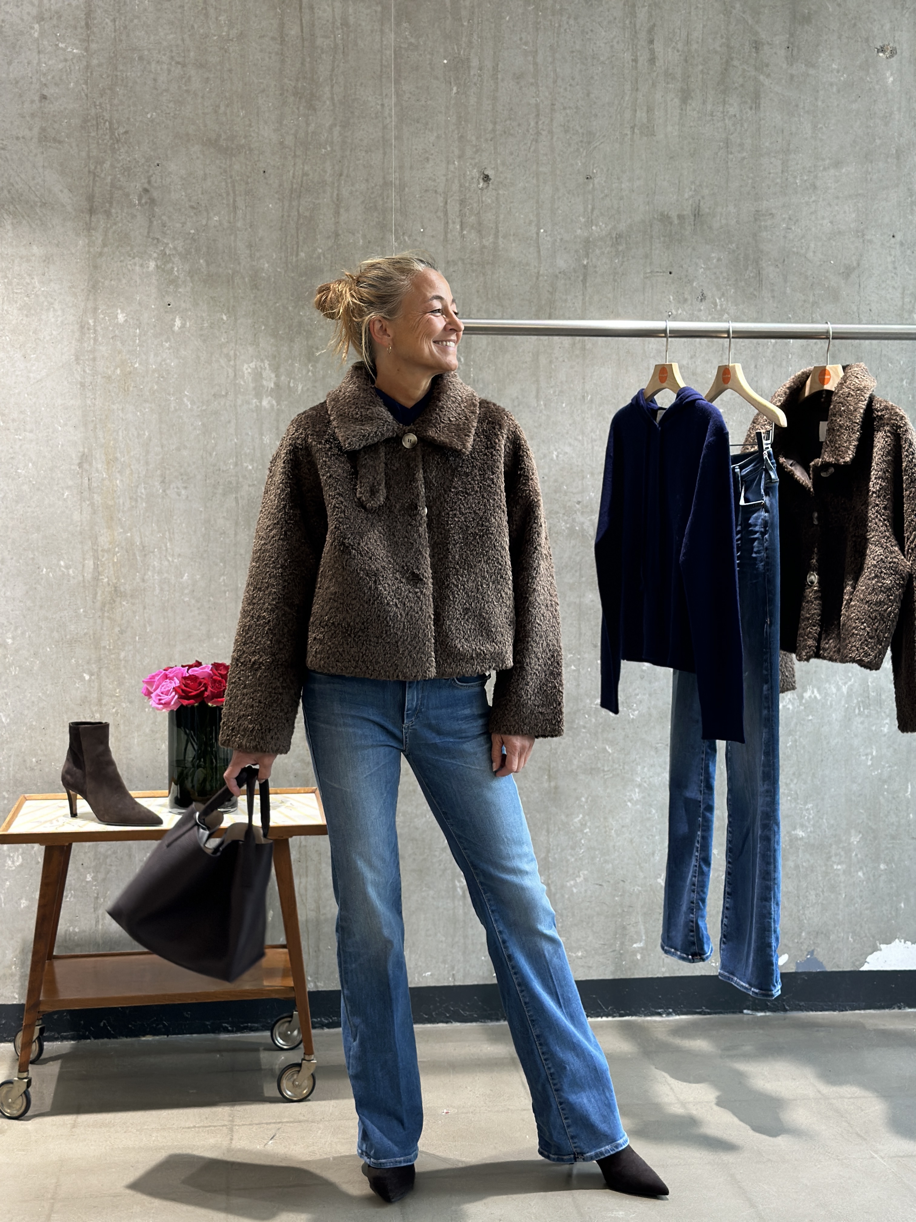 PRIDE TO BE Maerden Fur Jacke HELI brown & rose PRIDE TO BE Maerden Fur Jacke HELI brown & rose